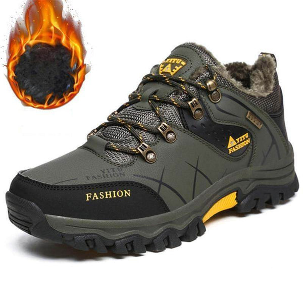 Kaegreel Hombres al aire libre Non Slip Lace Up Faging Climbing Hocking Zapatos