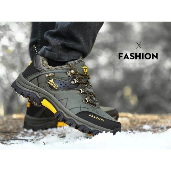 Kaegreel Hombres al aire libre Non Slip Lace Up Faging Climbing Hocking Zapatos