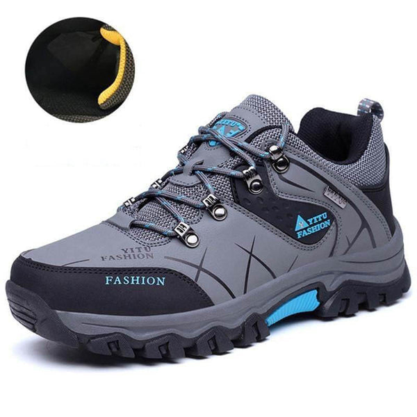 Kaegreel Hombres al aire libre Non Slip Lace Up Faging Climbing Hocking Zapatos