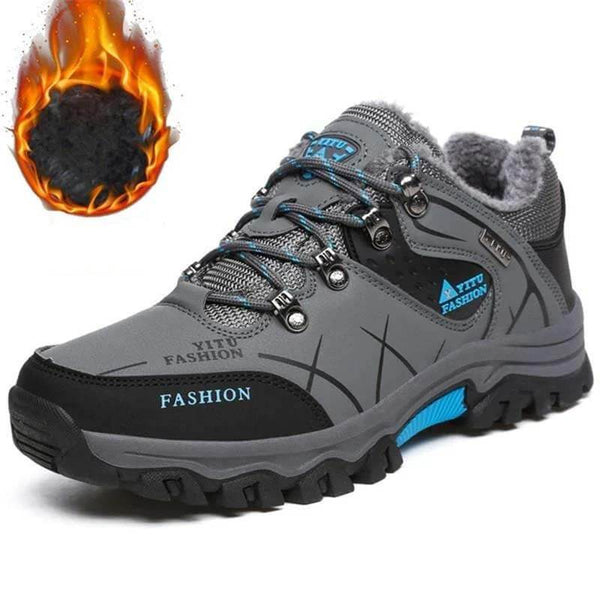 Kaegreel Hombres al aire libre Non Slip Lace Up Faging Climbing Hocking Zapatos