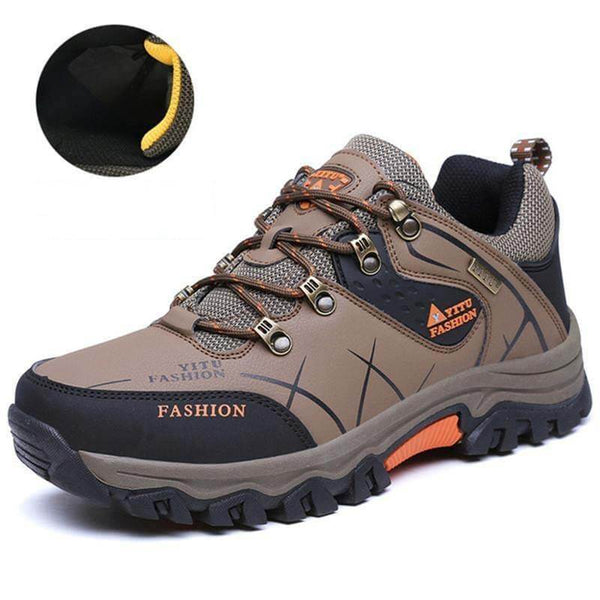 Kaegreel Hombres al aire libre Non Slip Lace Up Faging Climbing Hocking Zapatos