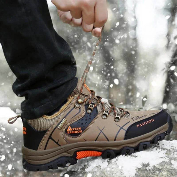 Kaegreel Hombres al aire libre Non Slip Lace Up Faging Climbing Hocking Zapatos