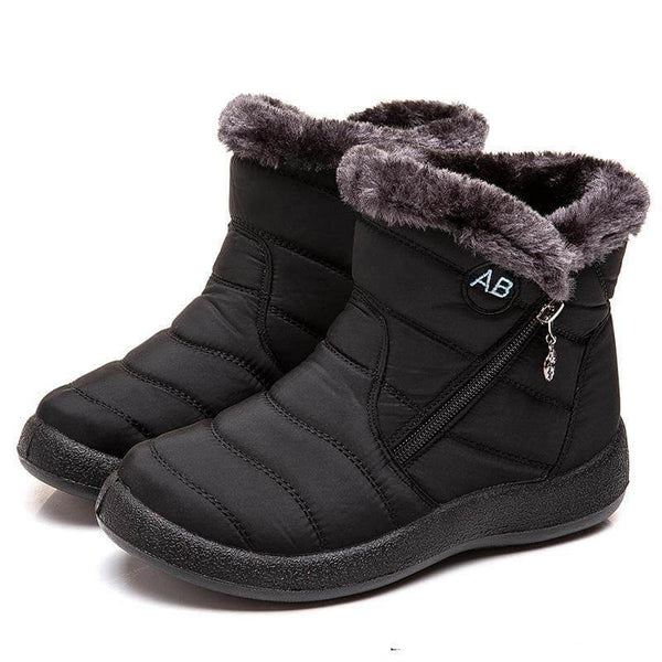 Mujeres Botas de nieve de invierno Tobillo Botas cortas Slip On Woming Women Women Women Tobles Fuerzas Fuera de piel