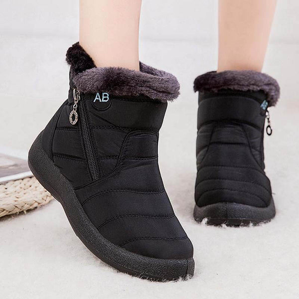 Mujeres Botas de nieve de invierno Tobillo Botas cortas Slip On Woming Women Women Women Tobles Fuerzas Fuera de piel