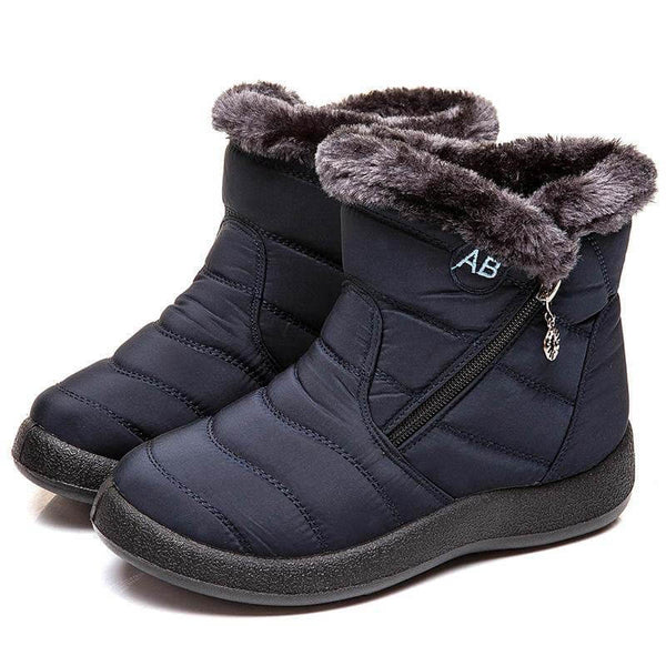 Mujeres Botas de nieve de invierno Tobillo Botas cortas Slip On Woming Women Women Women Tobles Fuerzas Fuera de piel