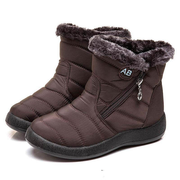 Mujeres Botas de nieve de invierno Tobillo Botas cortas Slip On Woming Women Women Women Tobles Fuerzas Fuera de piel