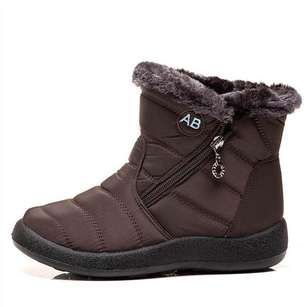 Mujeres Botas de nieve de invierno Tobillo Botas cortas Slip On Woming Women Women Women Tobles Fuerzas Fuera de piel