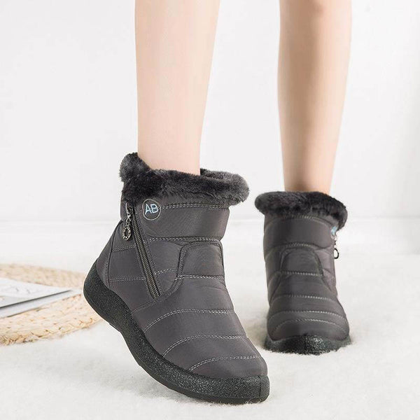 Mujeres Botas de nieve de invierno Tobillo Botas cortas Slip On Woming Women Women Women Tobles Fuerzas Fuera de piel