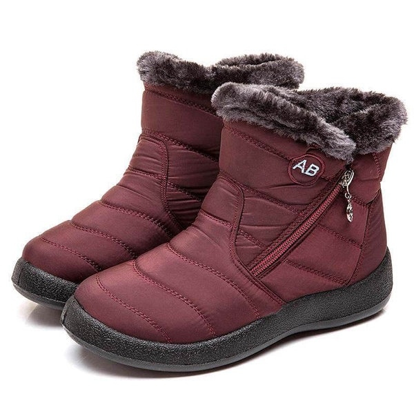 Mujeres Botas de nieve de invierno Tobillo Botas cortas Slip On Woming Women Women Women Tobles Fuerzas Fuera de piel
