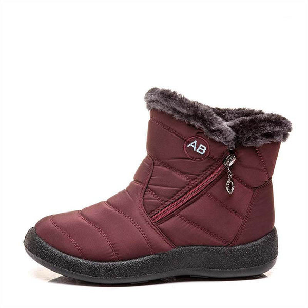 Mujeres Botas de nieve de invierno Tobillo Botas cortas Slip On Woming Women Women Women Tobles Fuerzas Fuera de piel