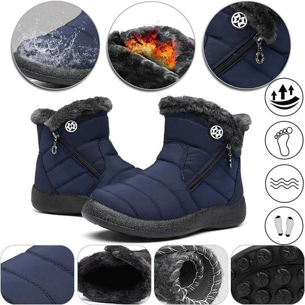 Botas de invierno para mujeres Botas de nieve con forrado impermeable zapatos de invierno botas de eje corto de invierno zapatos