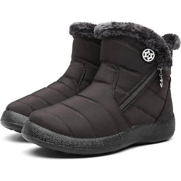 Botas de invierno para mujeres Botas de nieve con forrado impermeable zapatos de invierno botas de eje corto de invierno zapatos