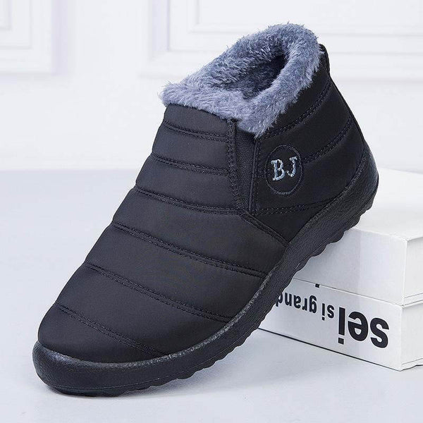 Zapatillas de nieve cálidas para mujeres Fuera de piel al aire libre zapatos de invierno Anti-Slip Ligero de botín Bootie