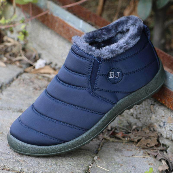 Zapatillas de nieve cálidas para mujeres Fuera de piel al aire libre zapatos de invierno Anti-Slip Ligero de botín Bootie