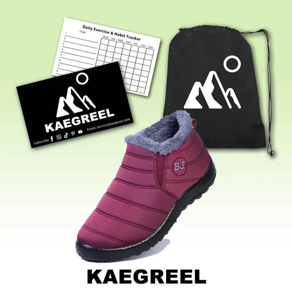 Zapatillas de nieve cálidas para mujeres Fuera de piel al aire libre zapatos de invierno Anti-Slip Ligero de botín Bootie