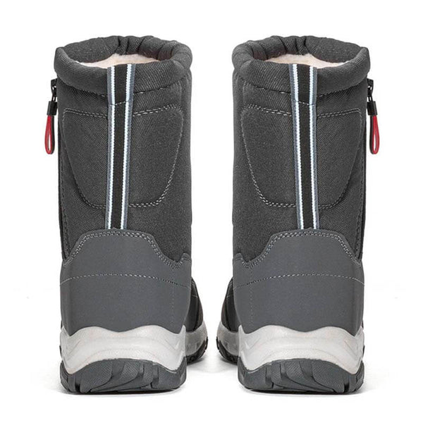 Botas de nieve de invierno para mujeres con cremallera, impermeable, no deslizamiento, resistente al desgaste, espesas y aterciopeladas cálidas
