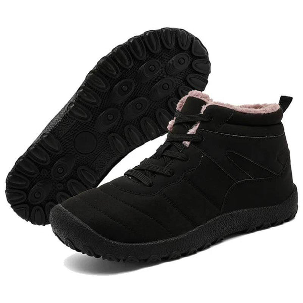 Botas de nieve para hombres correas a prueba de frío zapatos de invierno zapatos de senderismo calzado sin deslizamiento e impermeable zapato descalzo de invierno
