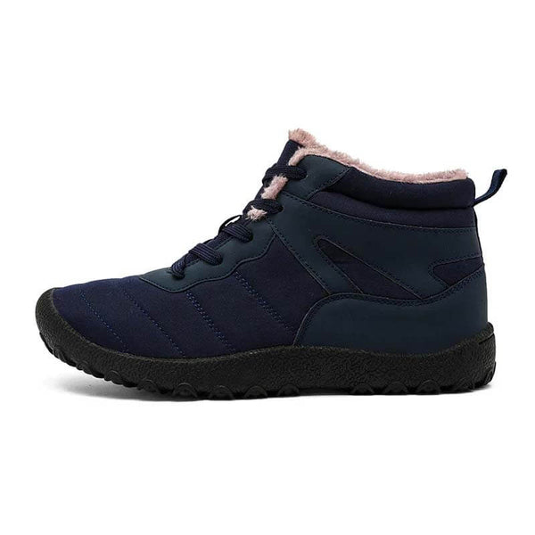 Botas de nieve para hombres correas a prueba de frío zapatos de invierno zapatos de senderismo calzado sin deslizamiento e impermeable zapato descalzo de invierno