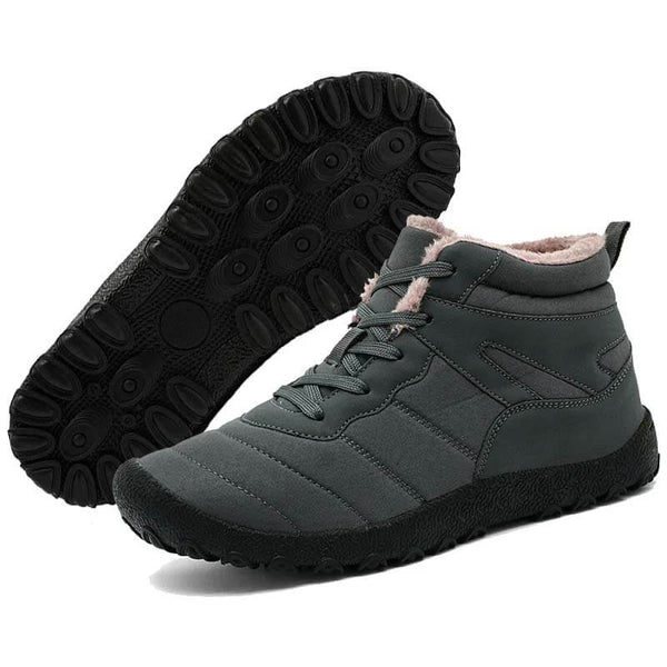 Botas de nieve para hombres correas a prueba de frío zapatos de invierno zapatos de senderismo calzado sin deslizamiento e impermeable zapato descalzo de invierno
