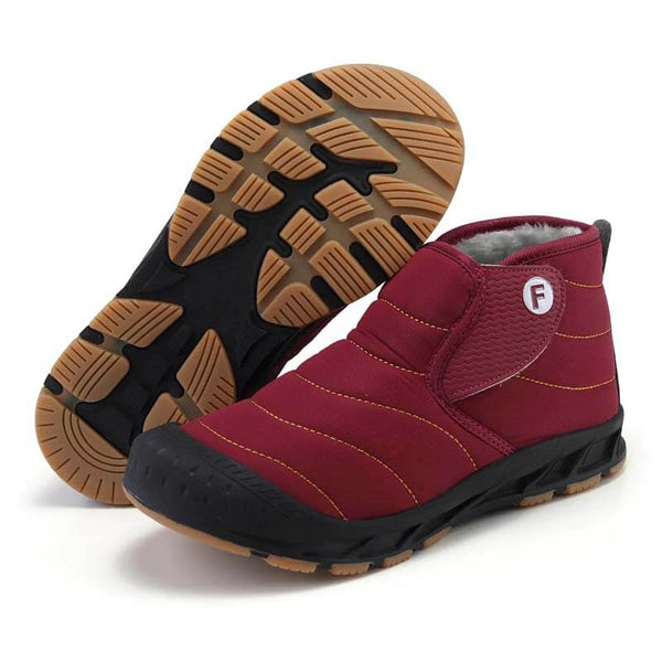 Botas de nieve de otoño e invierno al aire libre más zapatos de senderismo de terciopelo calzado no deslizante e impermeable zapato descalzo de invierno (unisex)