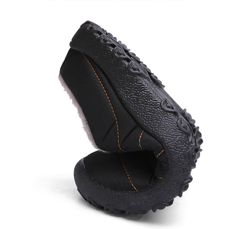 Fodera in peluche da uomo in tessuto impermeabile Slip On Soft Sole Casual Slipper
