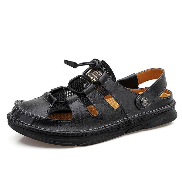 kaegreel handmade leather shoes sandals slippers 31269 black