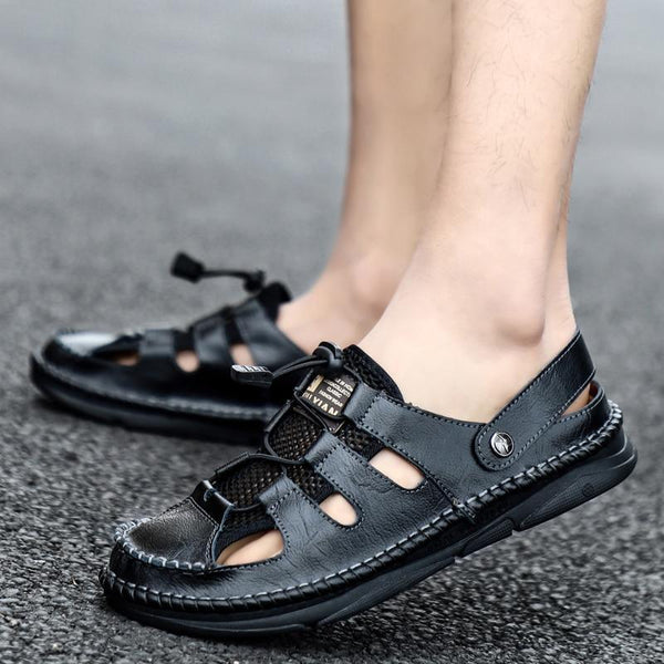 kaegreel handmade leather shoes sandals slippers 31269 black