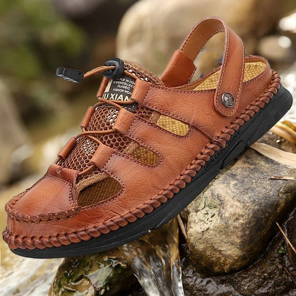 kaegreel handmade leather shoes sandals slippers 31269 brown