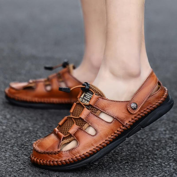kaegreel handmade leather shoes sandals slippers 31269 brown