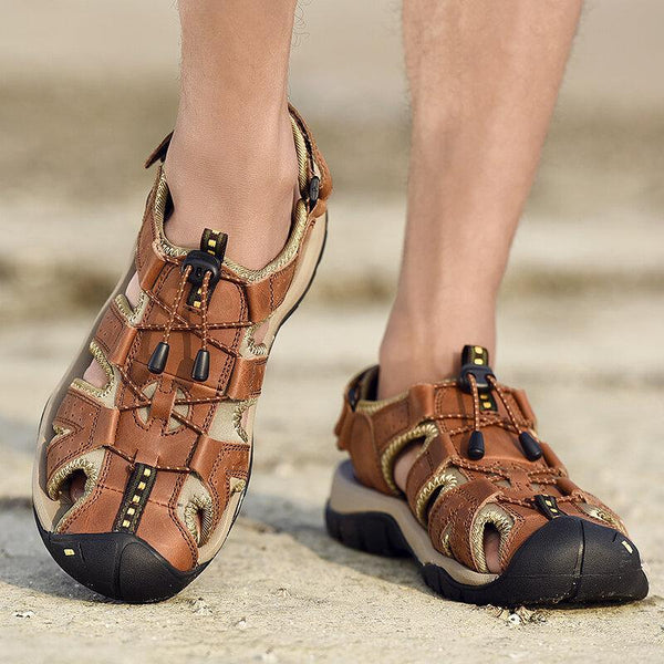 kaegreel handmade leather shoes sandals slippers 31337 brown