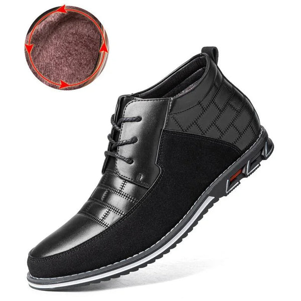 kaegreel leather business dress shoes 31184 black plush lining