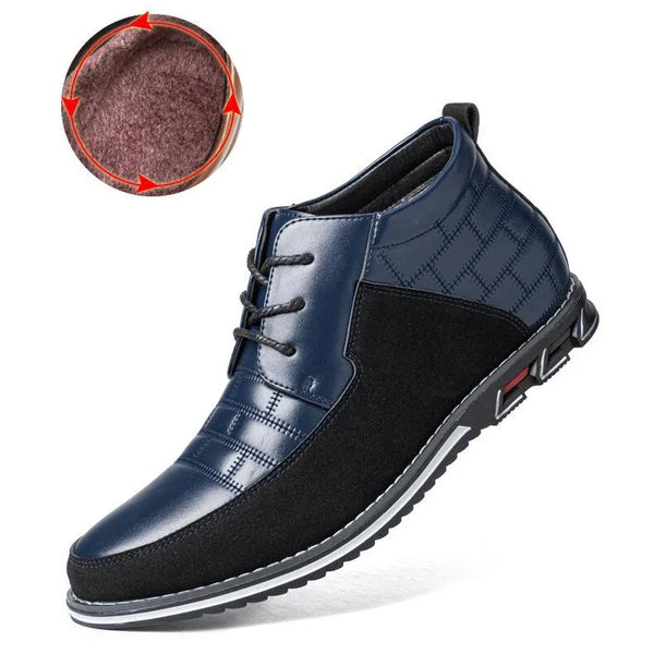 kaegreel leather business dress shoes 31184 blue plush lining