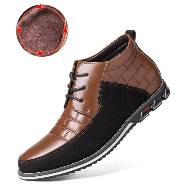 kaegreel leather business dress shoes 31184 brown plush lining