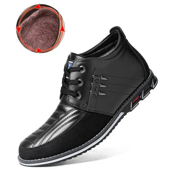 kaegreel leather business dress shoes 31186 black plush lining