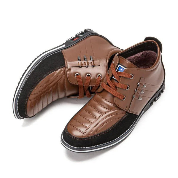 kaegreel leather business dress shoes 31186 brown plush lining