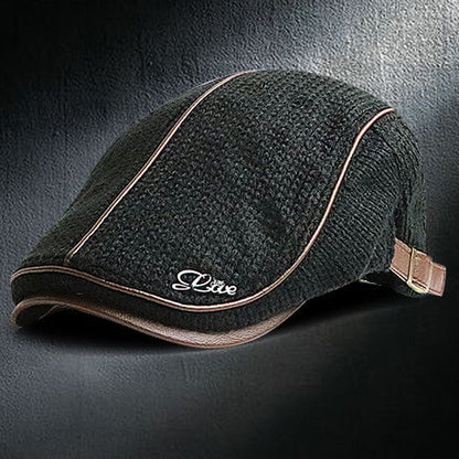 Cappellino da uomo con tappo piatto con tappo imbottito con tappi a berretto caldo Cappello per visiera all'aperto Cappello in avanti