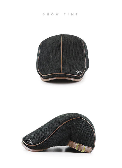 Cappellino da uomo con tappo piatto con tappo imbottito con tappi a berretto caldo Cappello per visiera all'aperto Cappello in avanti