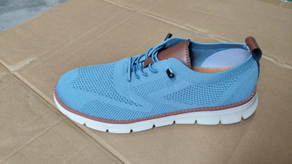 2025 新款跨境轻便系带休闲男鞋透气飞织乐福鞋男大码 Hombres mocasines