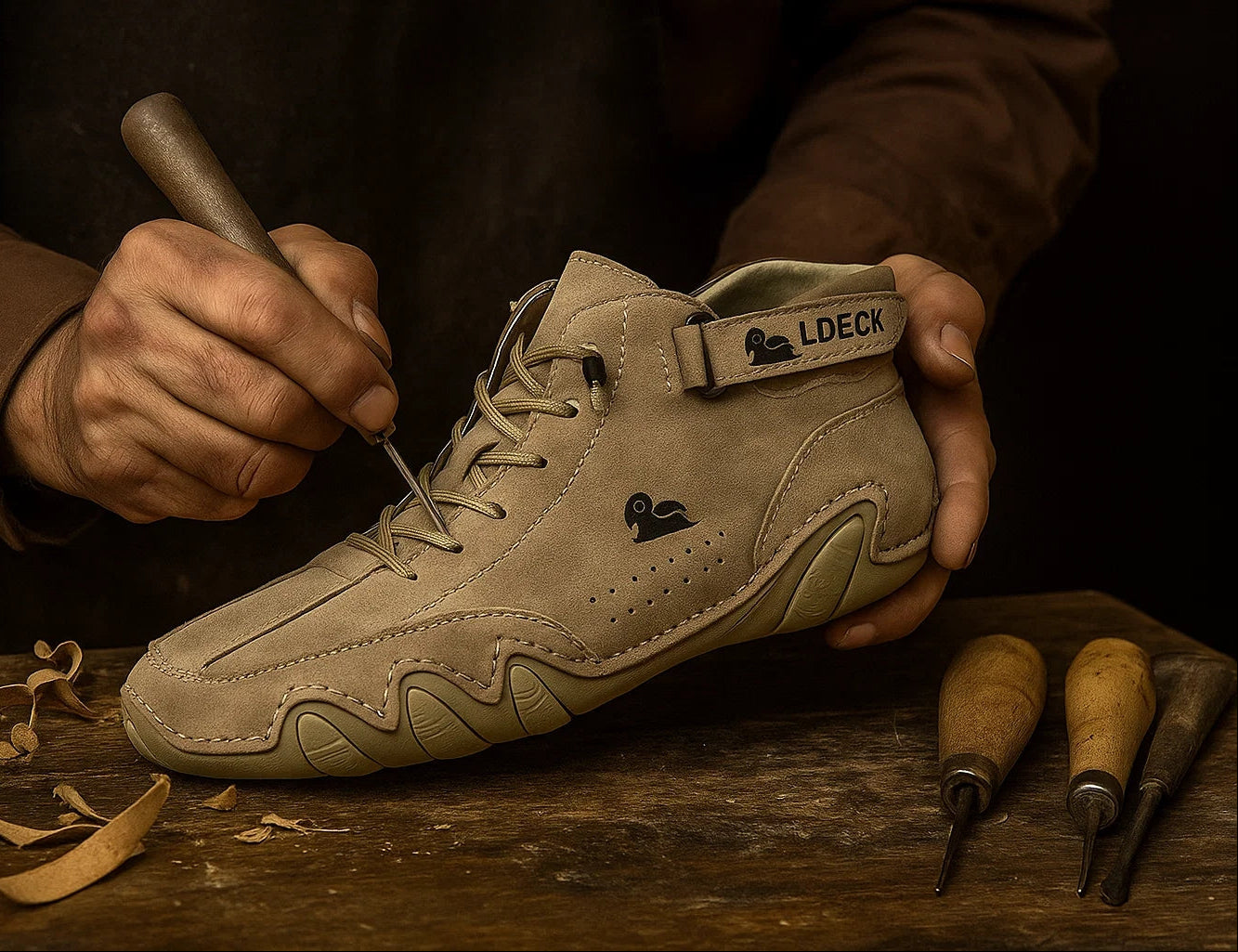 Men Women Velcro Suede High Boots Beck Shoes (Unisex)