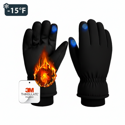 3M Winter Gloves Men Women Insulation & Plush Lining, -15°F Windproof & Water-Resistant