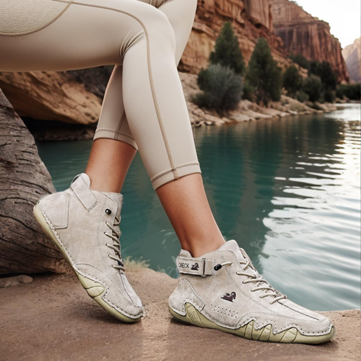 Men Women Velcro Suede High Boots Beck Shoes (Unisex)