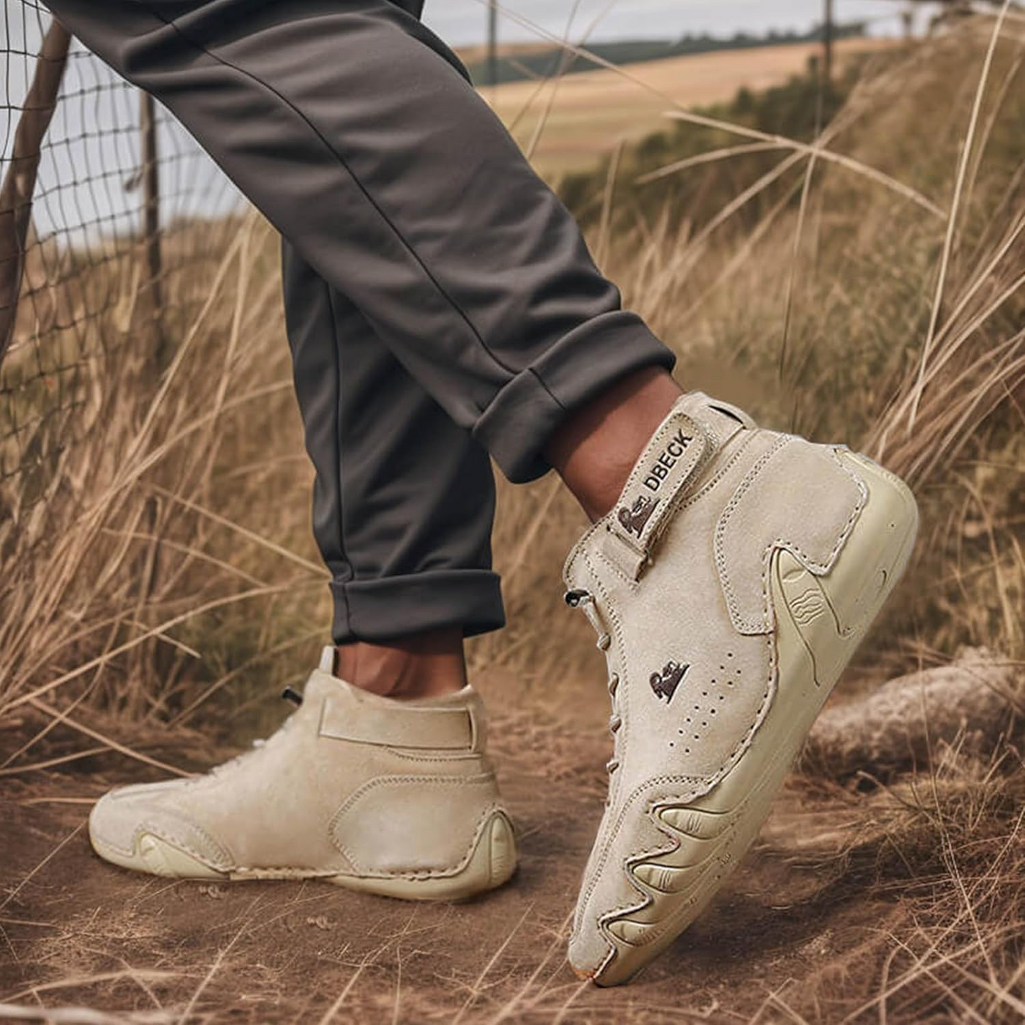 Men Women Velcro Suede High Boots Beck Shoes (Unisex)