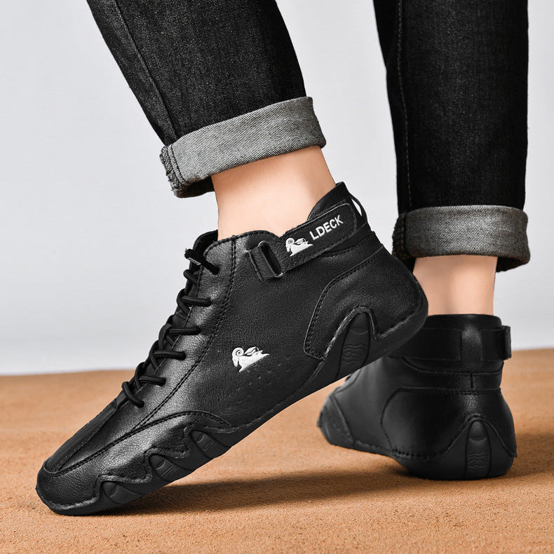 Men Women Velcro Suede High Boots Beck Shoes (Unisex)