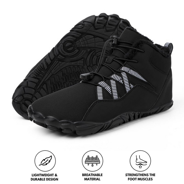 Men's Barefoot shoes Five-finger Outdoor Sports Cotton shoes Unisex Velvet Warm Snow Boots Wear-resistant Anti-ski Ground Boots Thickened Winter shoes