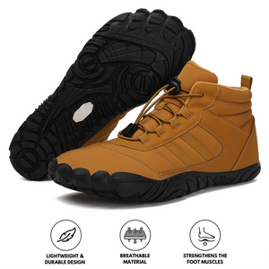 Men's Barefoot Shoes Winter Waterproof Trail Running Shoes Warm Lined Winter Shoes Unisex Outdoor Snow Boots Non-Slip Winter Boots