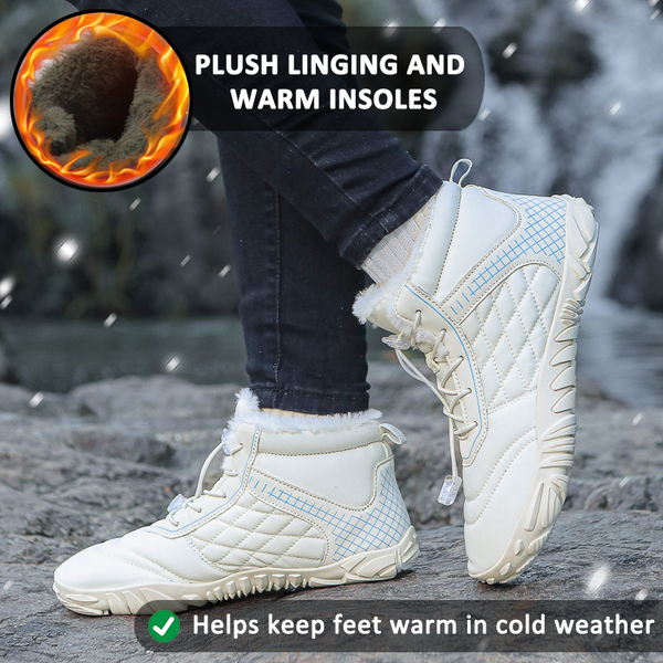 Hiking Warm Mid-Cut Wear-Resistant Boots Outdoor Non-slip & Waterproof Winter Barefoot Shoe (Unisex)