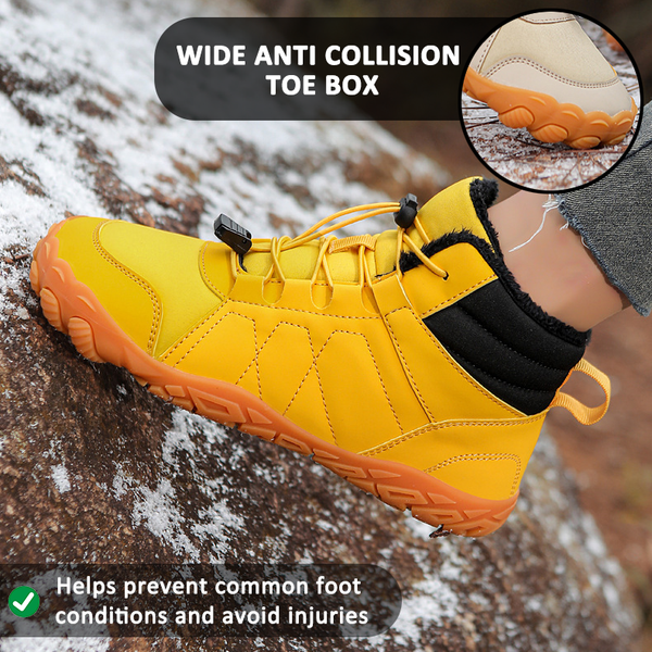 Outdoor Thickened Cotton Shoes Snow Boots Non-slip & Waterproof Winter Barefoot Shoe (Unisex)