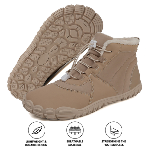 Botas de nieve al aire libre zapatos espesados ​​de invierno resistentes al desgaste caliente no deslizamiento e impermeable zapato descalzo de invierno (unisex)