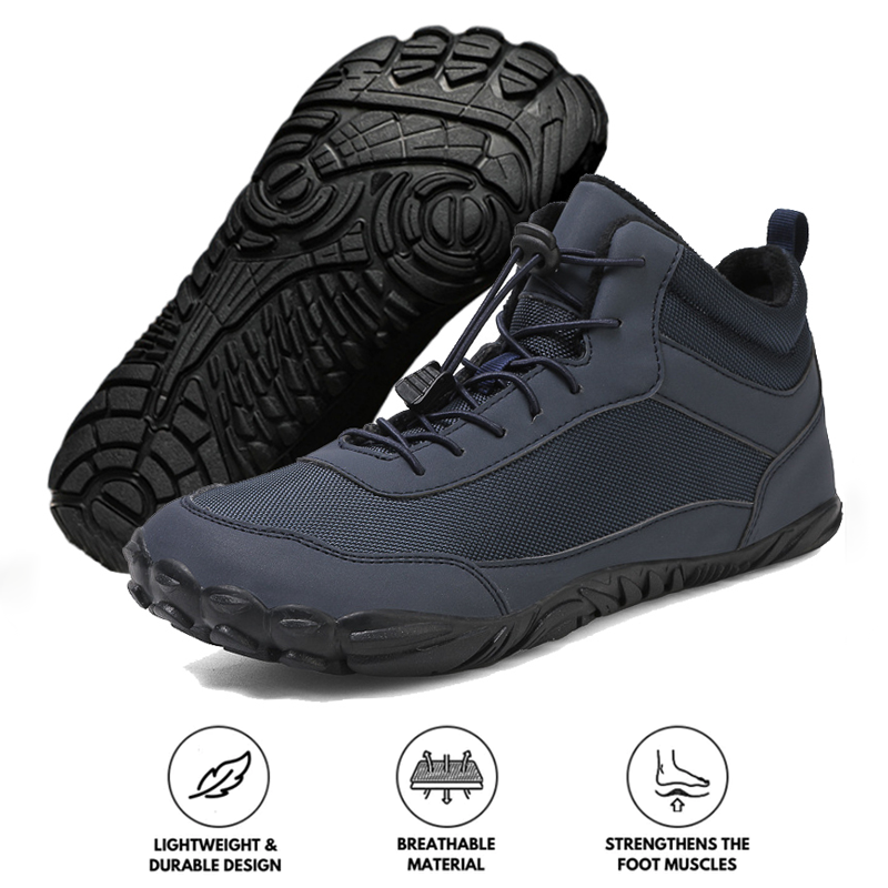 Autumn and Winter Snow Boots Warm Breathable High Top Casual Shoes Non-slip & Waterproof Winter Barefoot Shoe (Unisex)