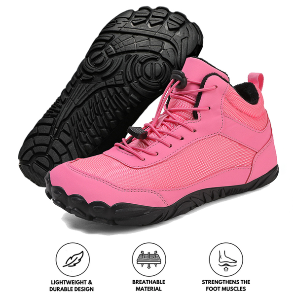 Autumn and Winter Snow Boots Warm Breathable High Top Casual Shoes Non-slip & Waterproof Winter Barefoot Shoe (Unisex)